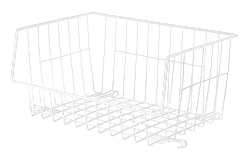 Whitmor Wire Stackable Basket, White - Image 5